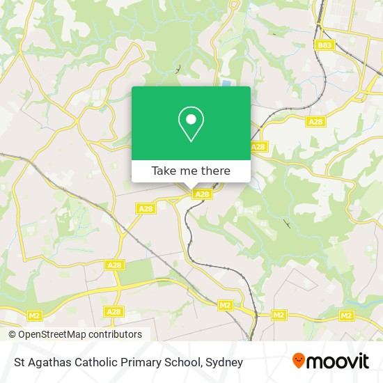 Mapa St Agathas Catholic Primary School