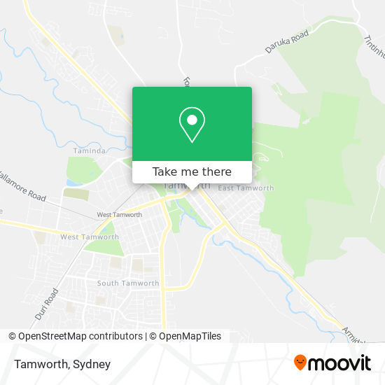 Mapa Tamworth