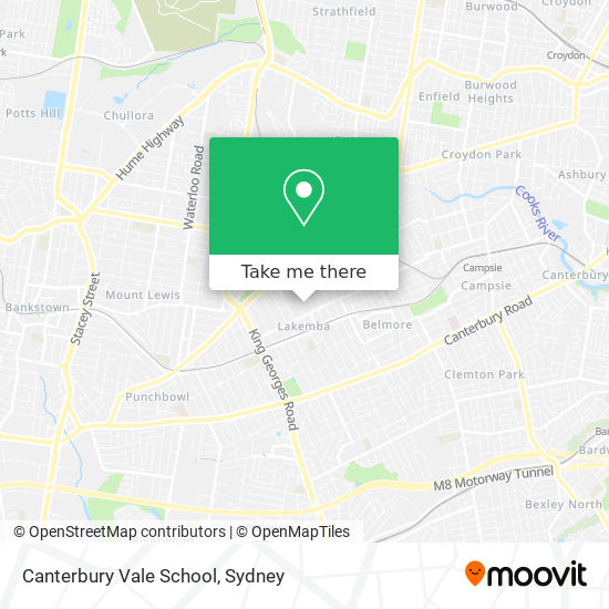 Mapa Canterbury Vale School