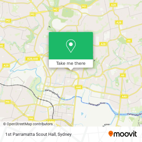 1st Parramatta Scout Hall map