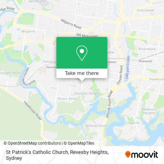 St Patrick's Catholic Church, Revesby Heights map