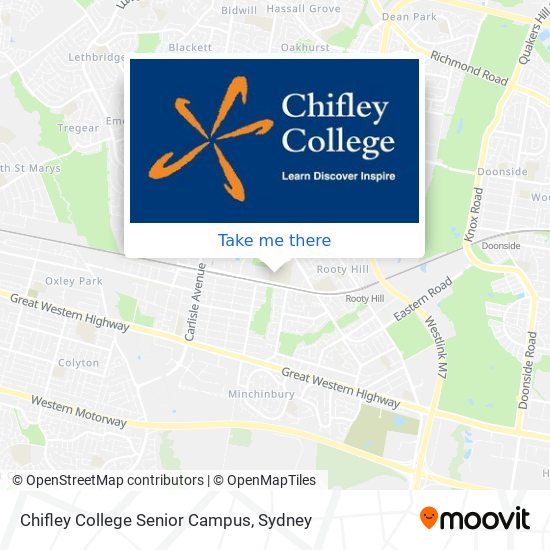 Mapa Chifley College Senior Campus