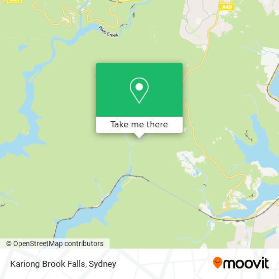 Mapa Kariong Brook Falls