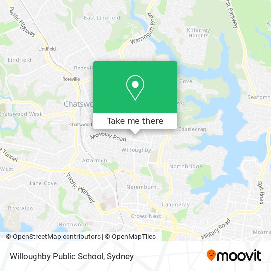 Mapa Willoughby Public School