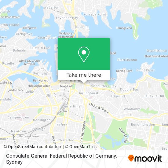 Mapa Consulate-General Federal Republic of Germany