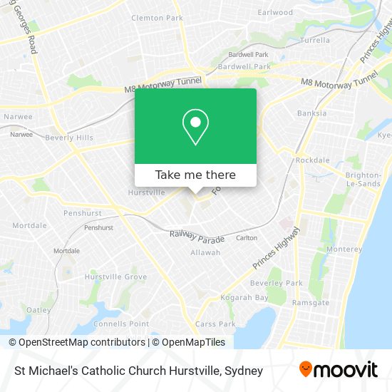 Mapa St Michael's Catholic Church Hurstville