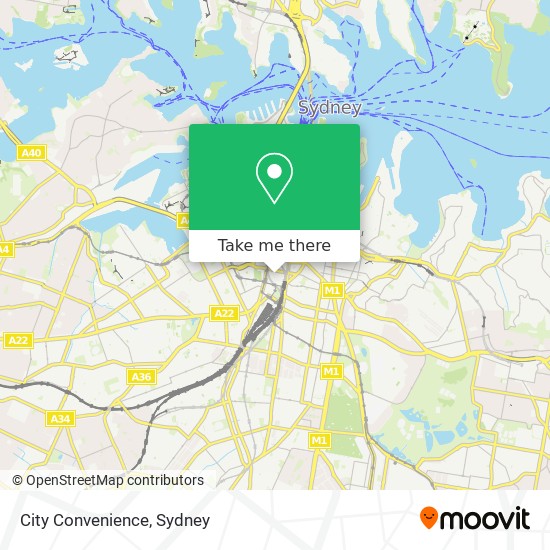 City Convenience map
