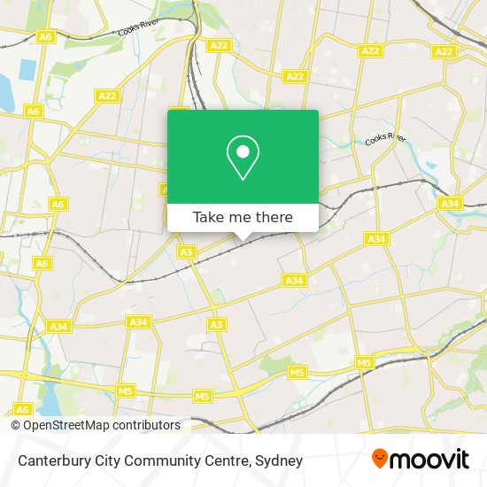 Canterbury City Community Centre map