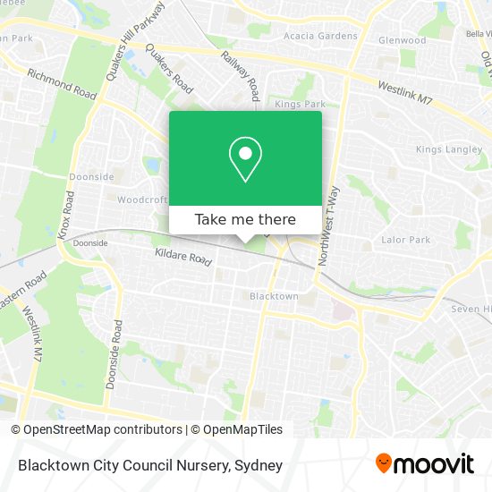 Blacktown City Council Nursery map