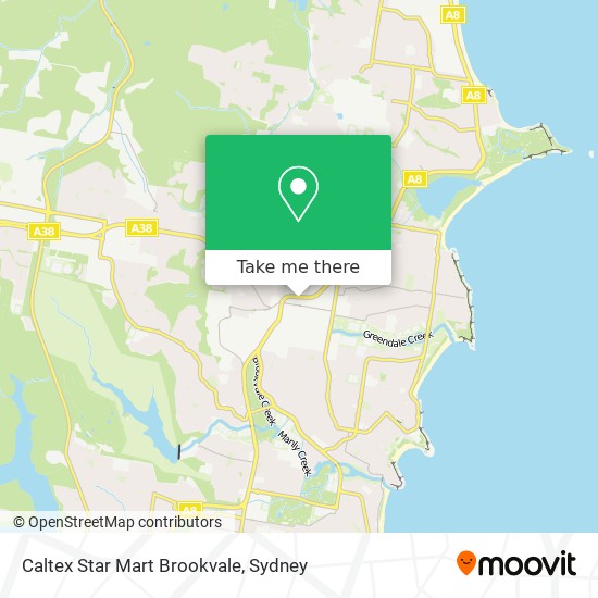 Caltex Star Mart Brookvale map