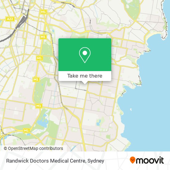 Mapa Randwick Doctors Medical Centre