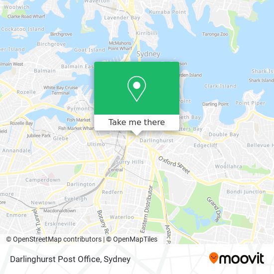Darlinghurst Post Office map