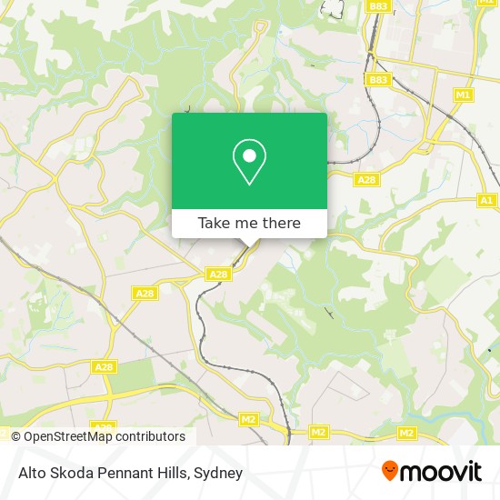 Alto Skoda Pennant Hills map