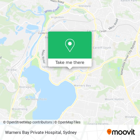 Mapa Warners Bay Private Hospital