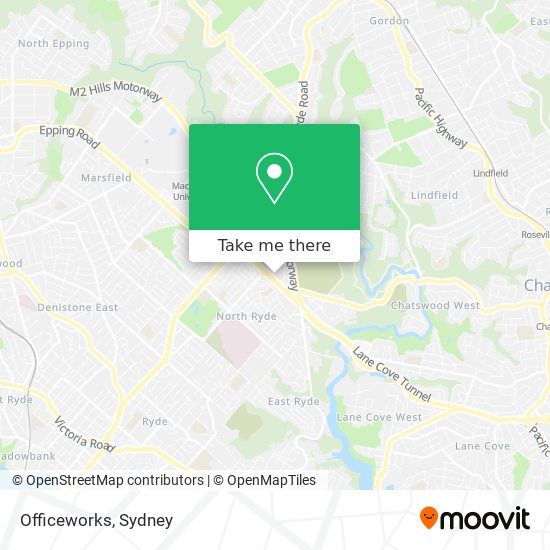 Officeworks map