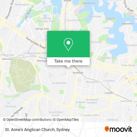 How to get to St. Anne's Anglican Church in Strathfield (NSW) by