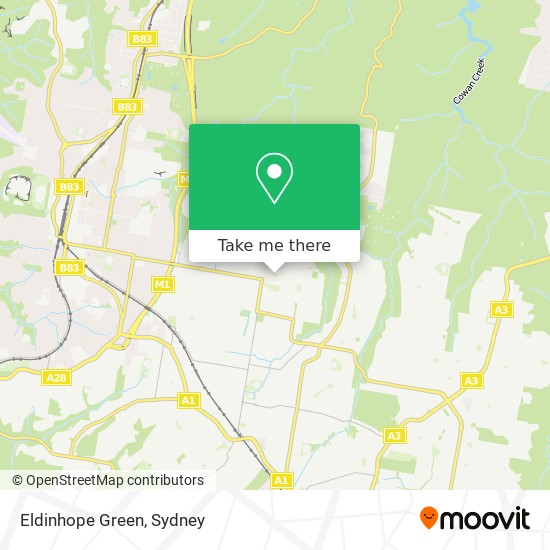 Mapa Eldinhope Green