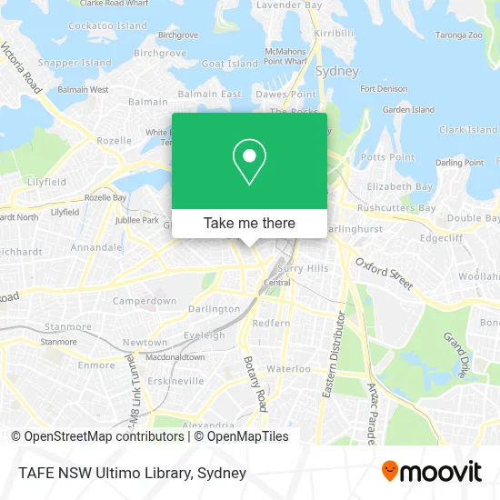 Mapa TAFE NSW Ultimo Library