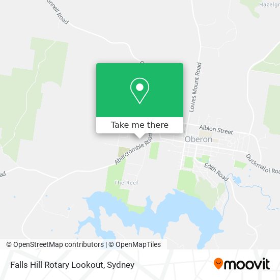 Falls Hill Rotary Lookout map