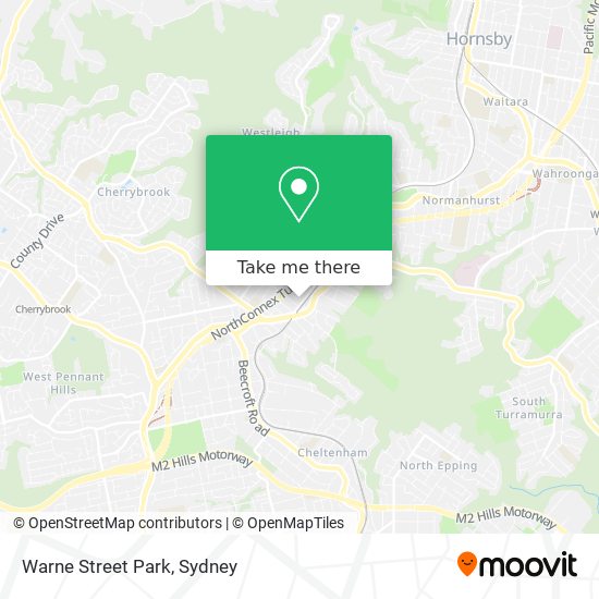 Mapa Warne Street Park