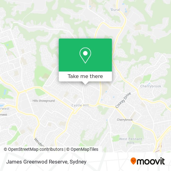 Mapa James Greenwod Reserve