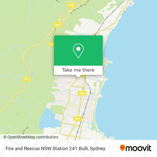 Mapa Fire and Rescue NSW Station 241 Bulli