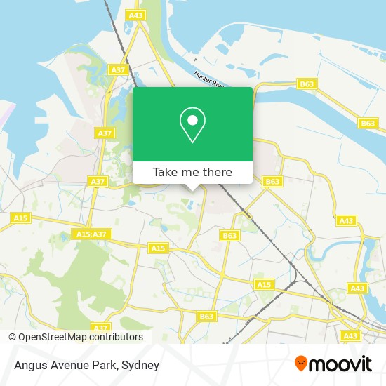 Mapa Angus Avenue Park