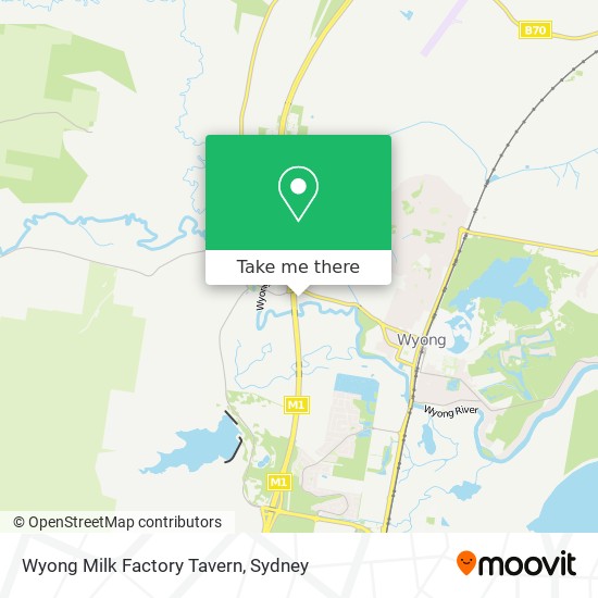 Mapa Wyong Milk Factory Tavern