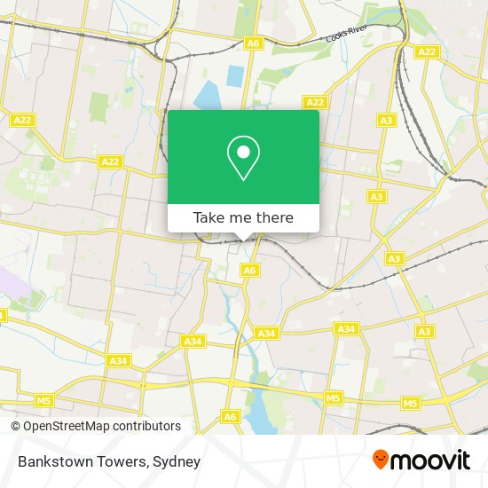 Bankstown Towers map