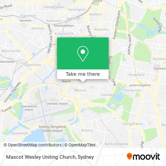 Mascot Wesley Uniting Church map