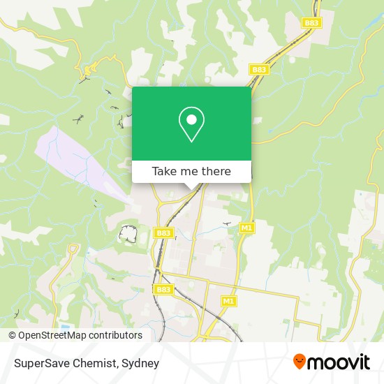 Mapa SuperSave Chemist