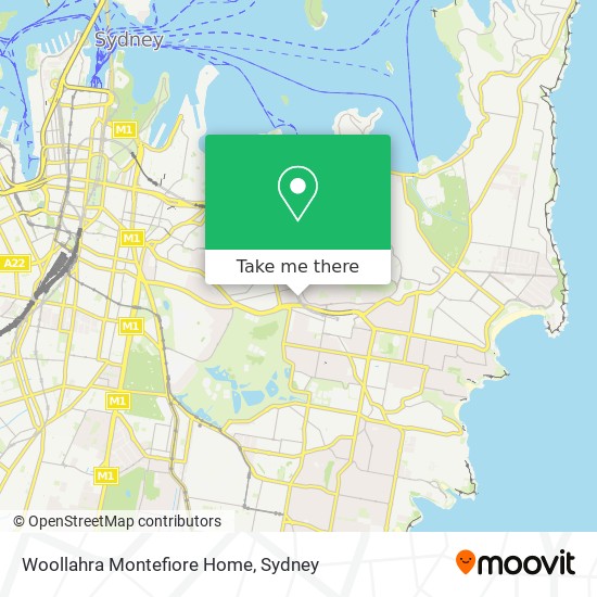 Mapa Woollahra Montefiore Home