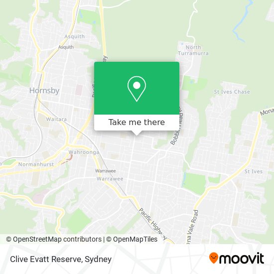 Clive Evatt Reserve map