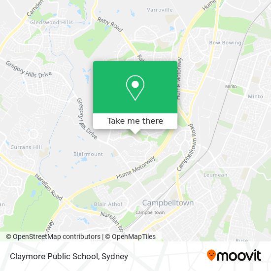 Mapa Claymore Public School