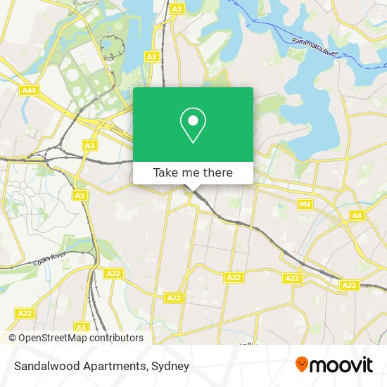 Sandalwood Apartments map