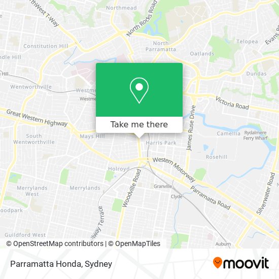 Mapa Parramatta Honda