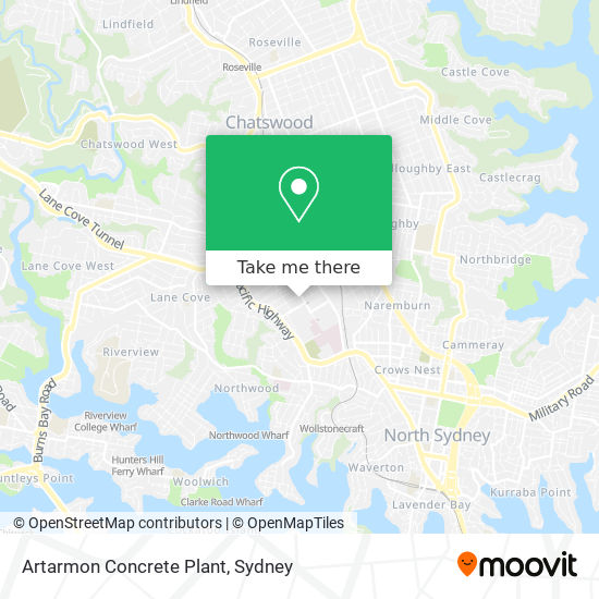 Artarmon Concrete Plant map