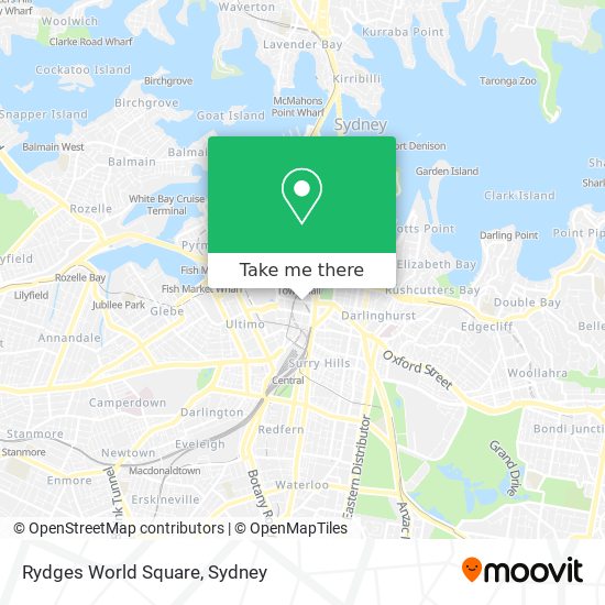 Mapa Rydges World Square