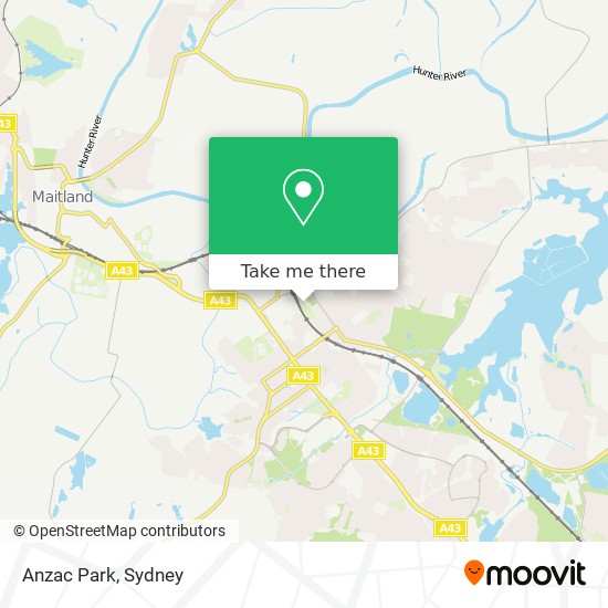 Mapa Anzac Park