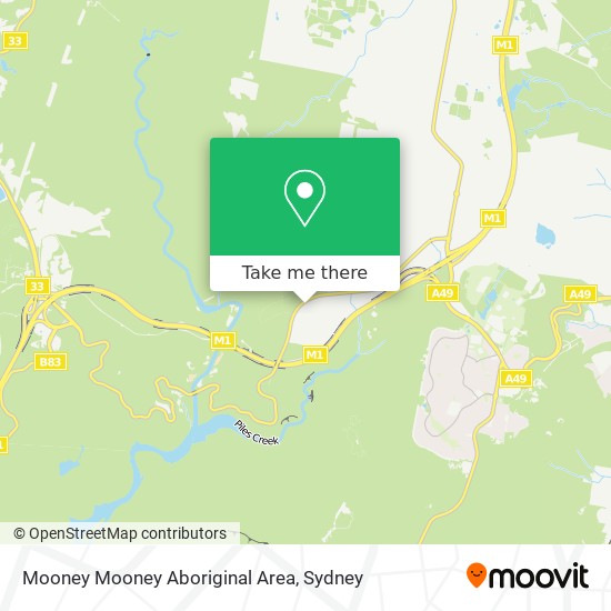 Mooney Mooney Aboriginal Area map
