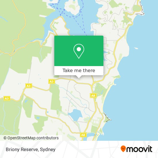 Mapa Briony Reserve