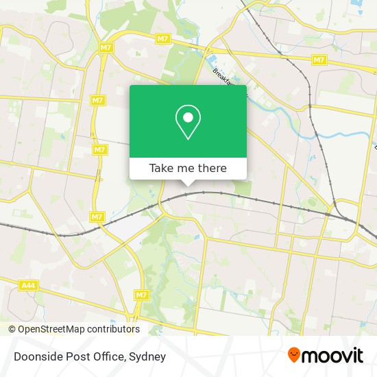 Doonside Post Office map