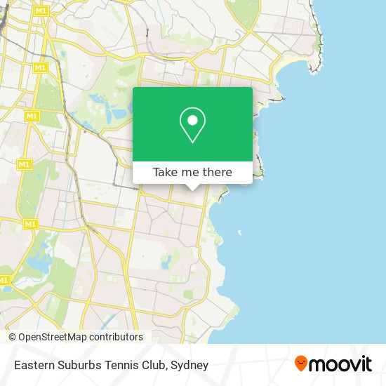 Eastern Suburbs Tennis Club map