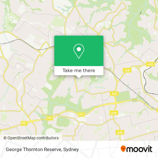 George Thornton Reserve map