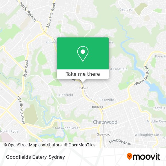 Mapa Goodfields Eatery