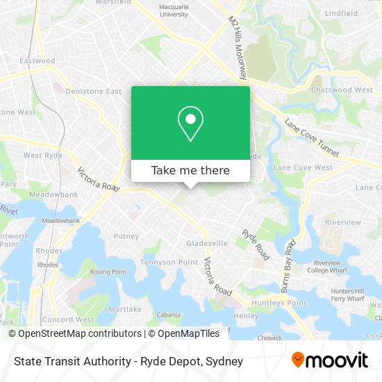 State Transit Authority - Ryde Depot map