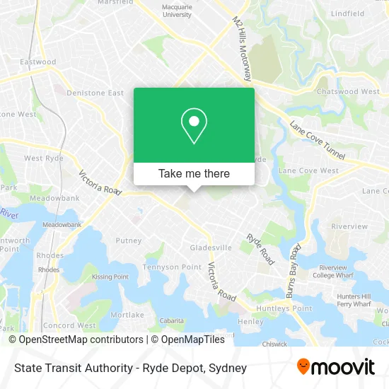 State Transit Authority - Ryde Depot map