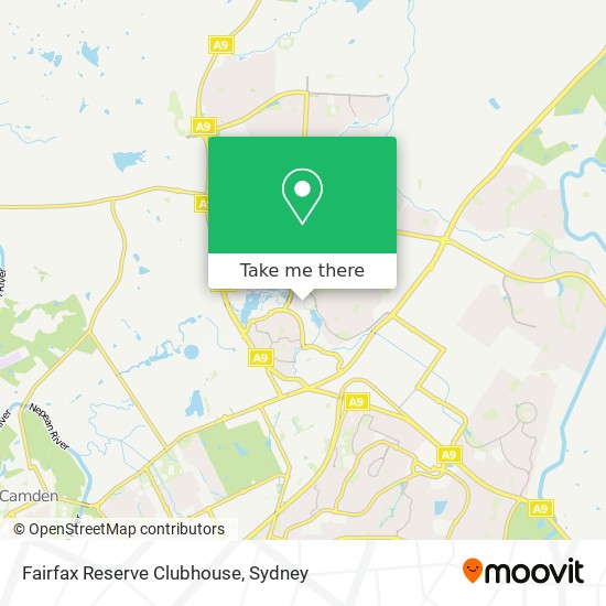 Fairfax Reserve Clubhouse map