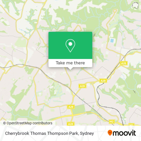 Mapa Cherrybrook Thomas Thompson Park