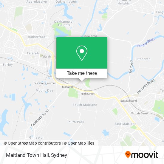 Maitland Town Hall map